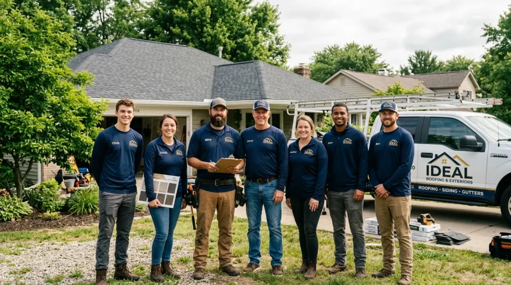 The team at ideal roofing and exteriors