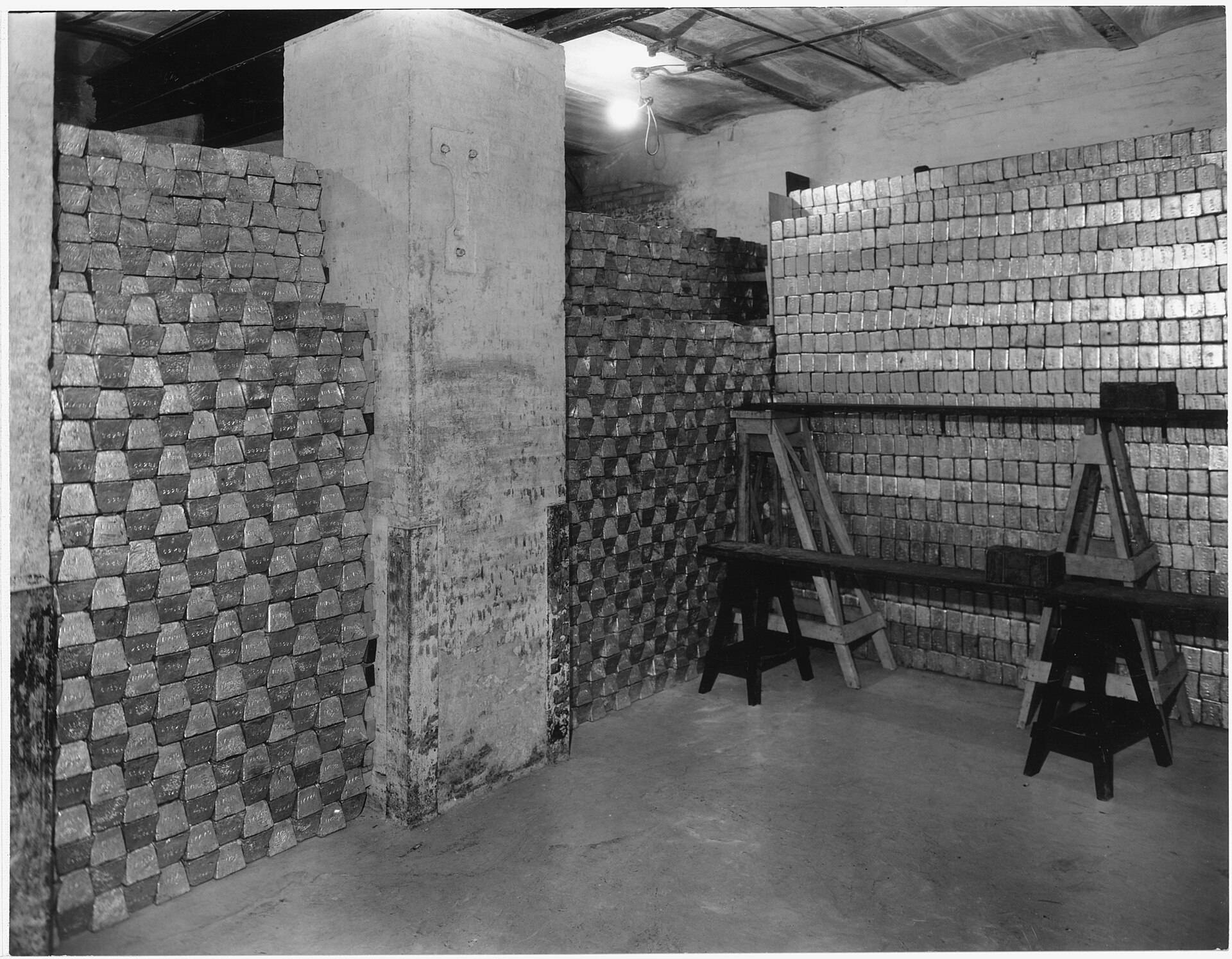 Central Banks Are Buying Gold Like It Is 1967. Here Is Why Rows of gold bars held in reserve vaults