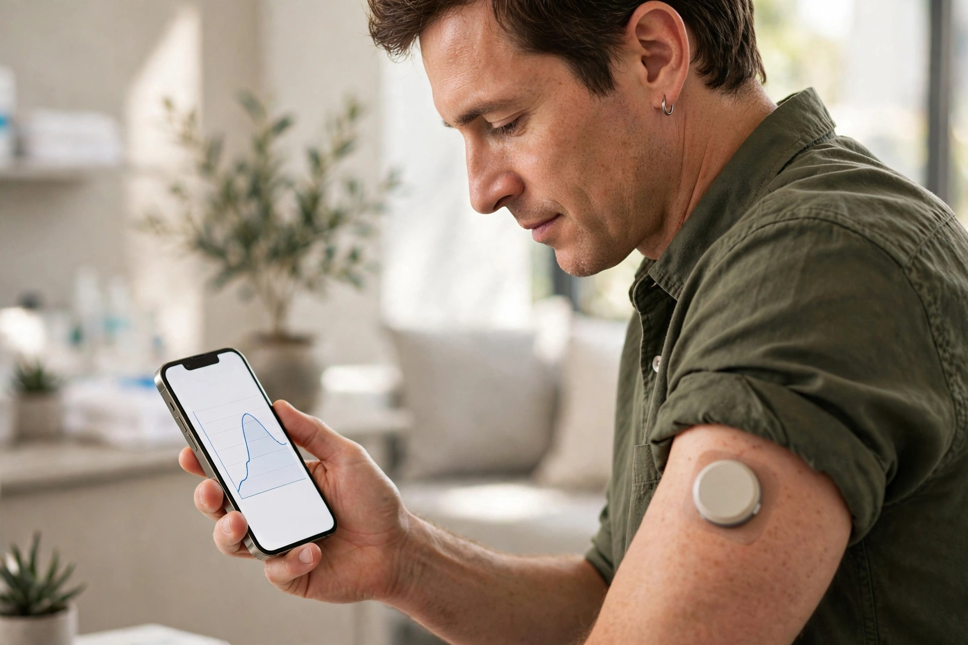 Personalised Cancer Vaccine Meets Safety Bar in Ovarian Trial Continuous glucose monitor on an arm representing personalised health technology